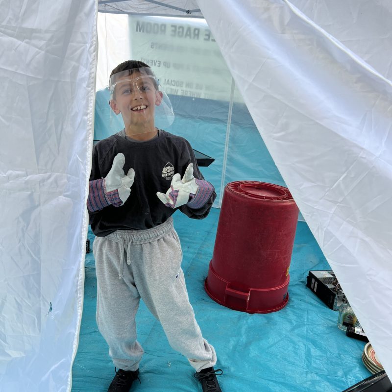 a person with an umbrella